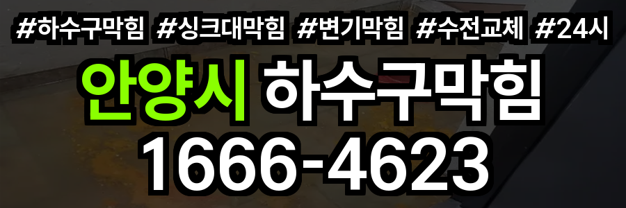 안양시 하수구 막힘
