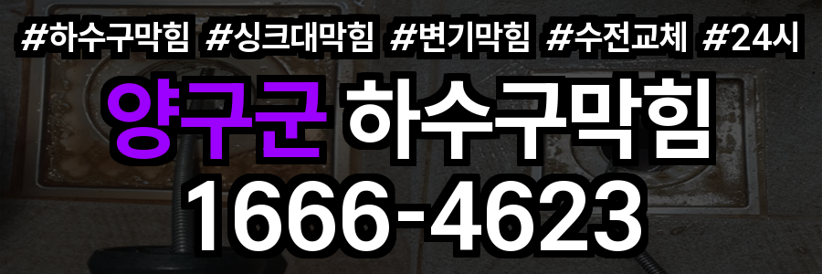 양구군 하수구 막힘