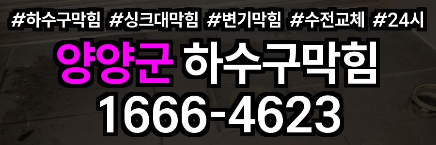 양양군 하수구 막힘
