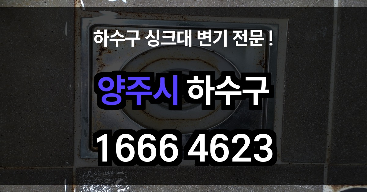 양주시 하수구 막힘