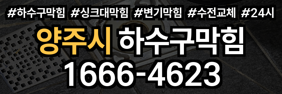 양주시 하수구 막힘