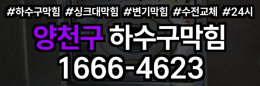 양천구 하수구 막힘