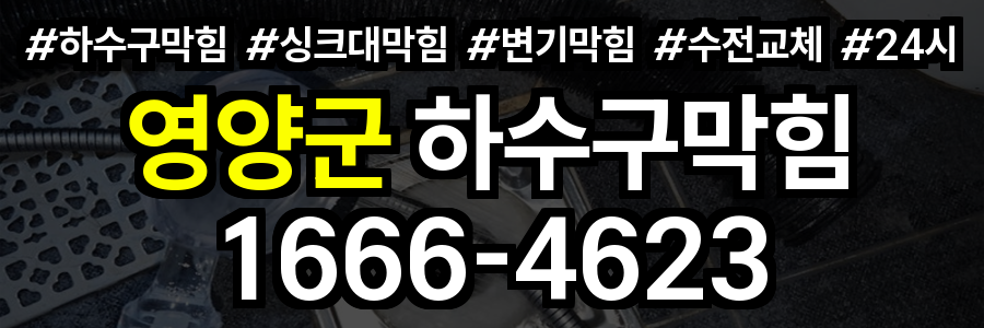 영양군 하수구 막힘