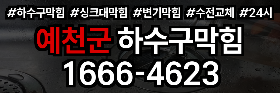 예천군 하수구 막힘