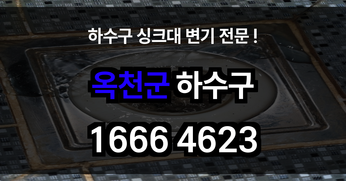 옥천군 하수구 막힘
