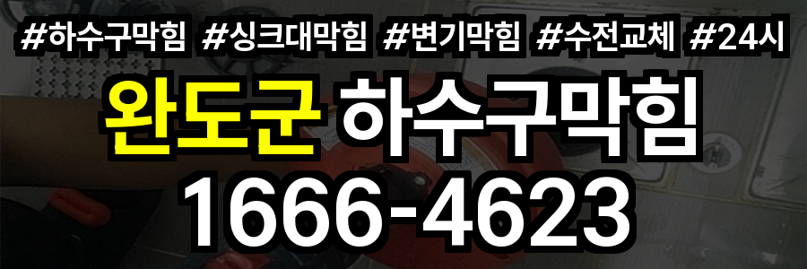 완도군 하수구 막힘