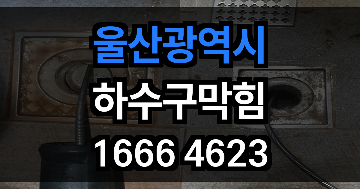 울산광역시 하수구 막힘
