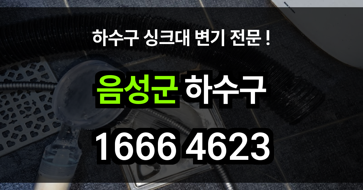 음성군 하수구 막힘