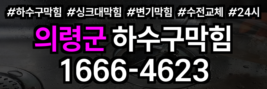 의령군 하수구 막힘