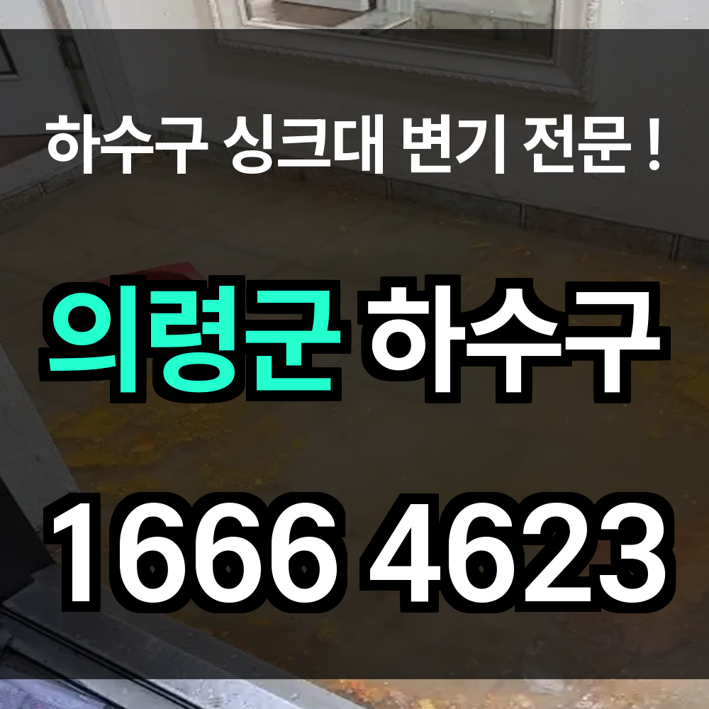의령군 하수구 막힘