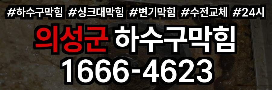 의성군 하수구 막힘