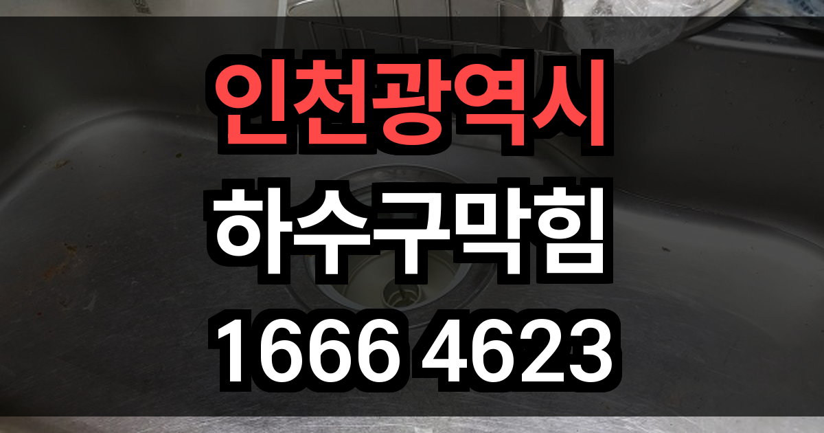 인천광역시 하수구 막힘