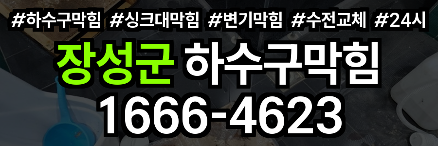 장성군 하수구 막힘