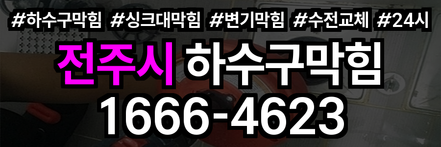전주시 하수구 막힘