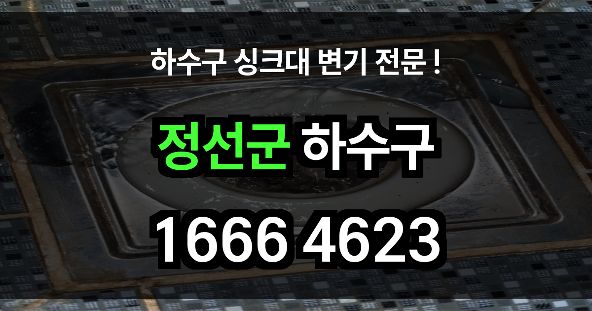 정선군 하수구 막힘