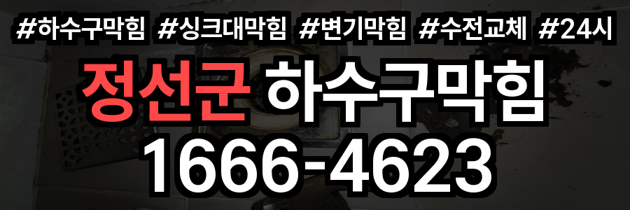 정선군 하수구 막힘