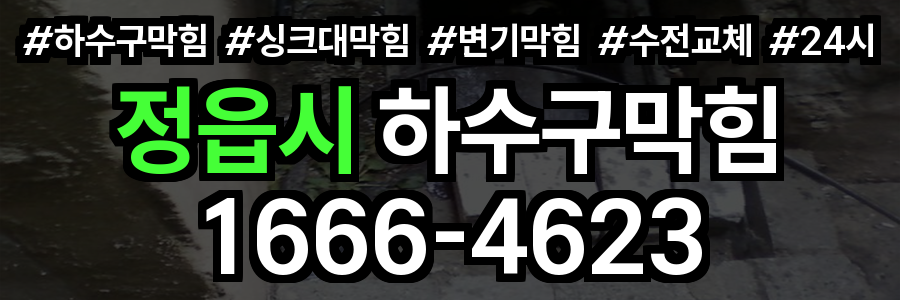 정읍시 하수구 막힘
