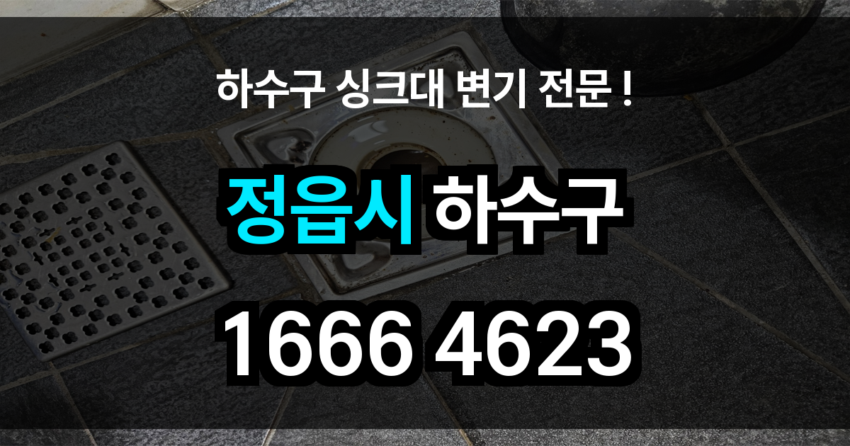 정읍시 하수구 막힘