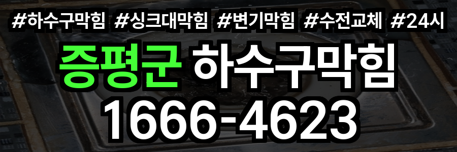 증평군 하수구 막힘
