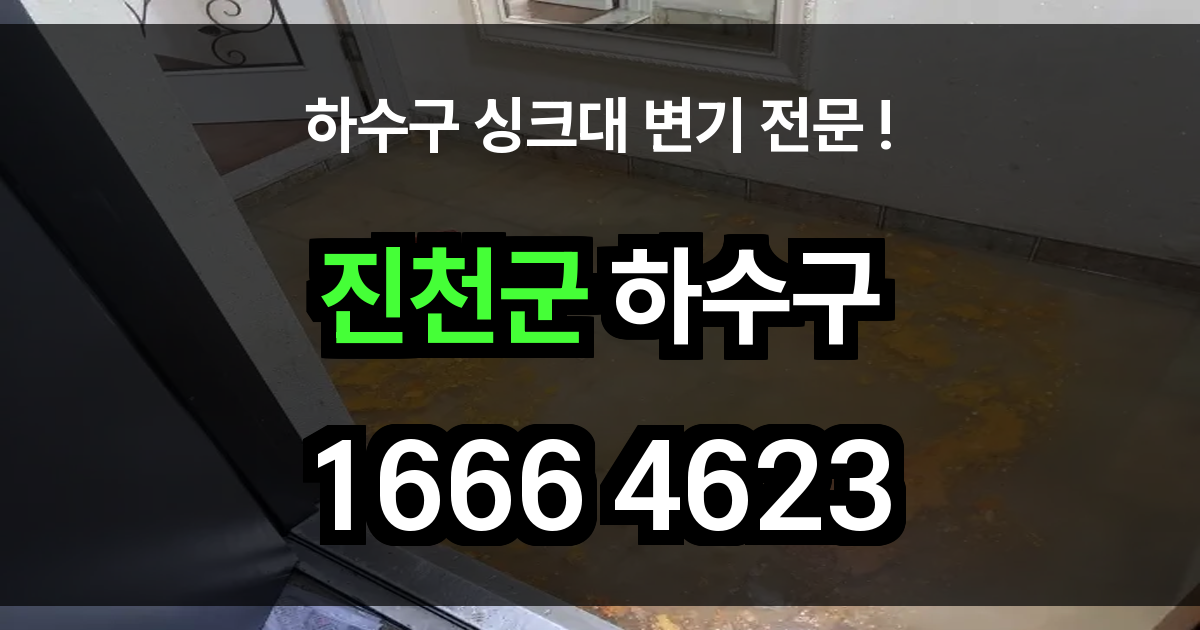진천군 하수구 막힘