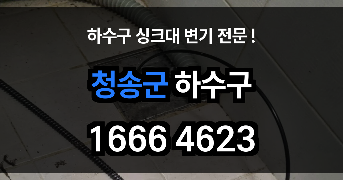 청송군 하수구 막힘