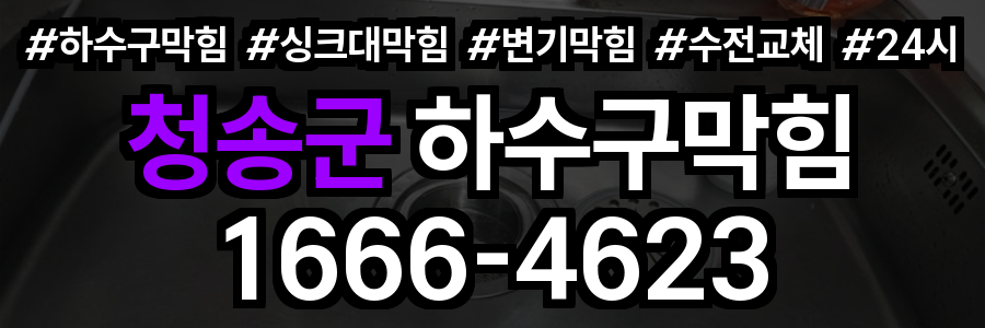 청송군 하수구 막힘