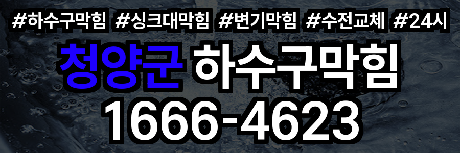 청양군 하수구 막힘