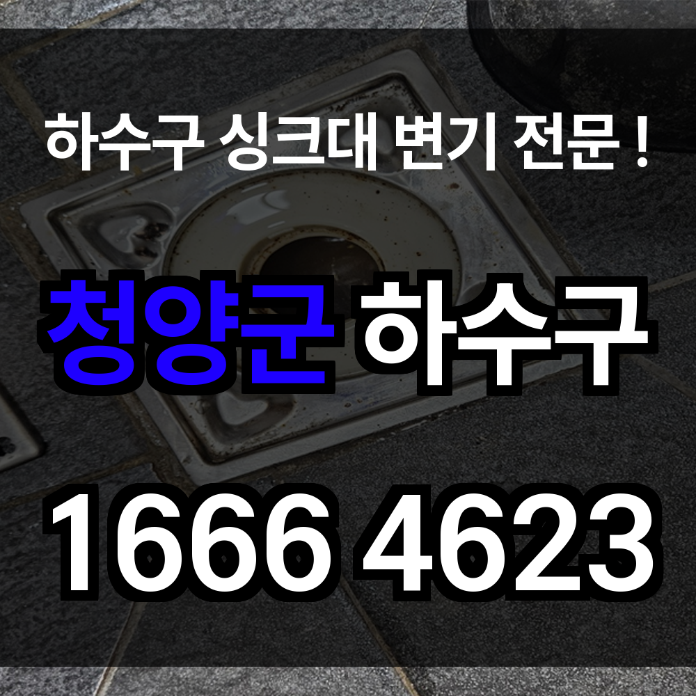 청양군 하수구 막힘