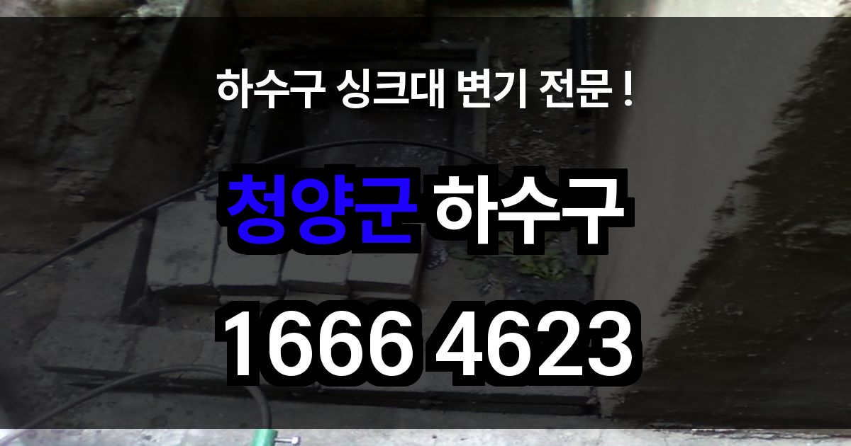 청양군 하수구 막힘