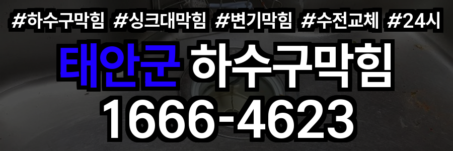 태안군 하수구 막힘