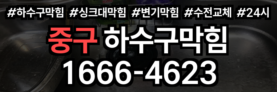 중구 하수구 막힘