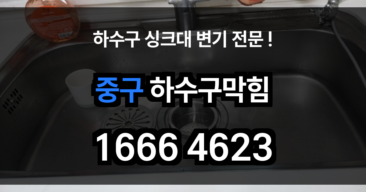 중구 하수구 막힘