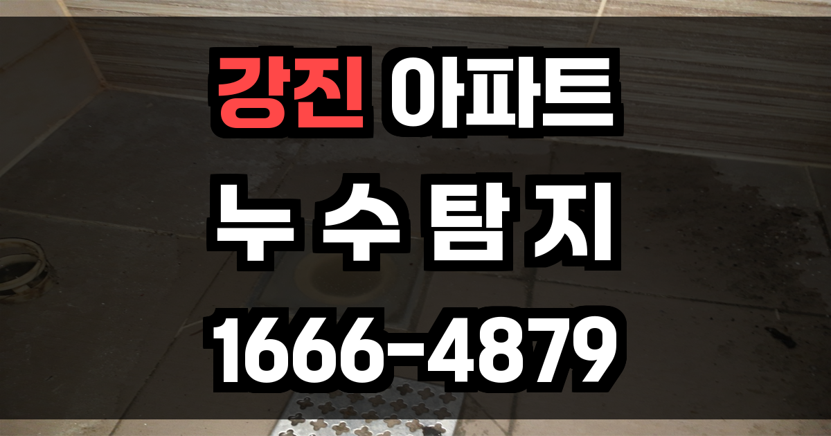 강진 아파트 누수탐지
