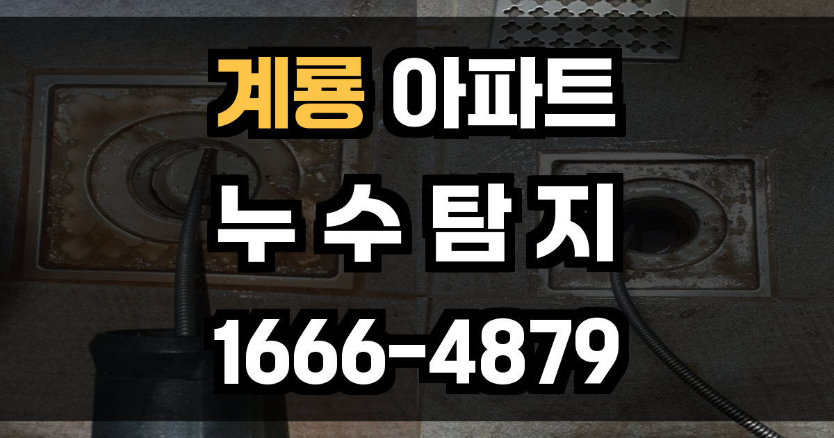 계룡 아파트 누수탐지
