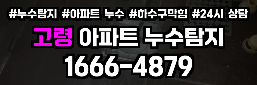 고령 아파트 누수탐지