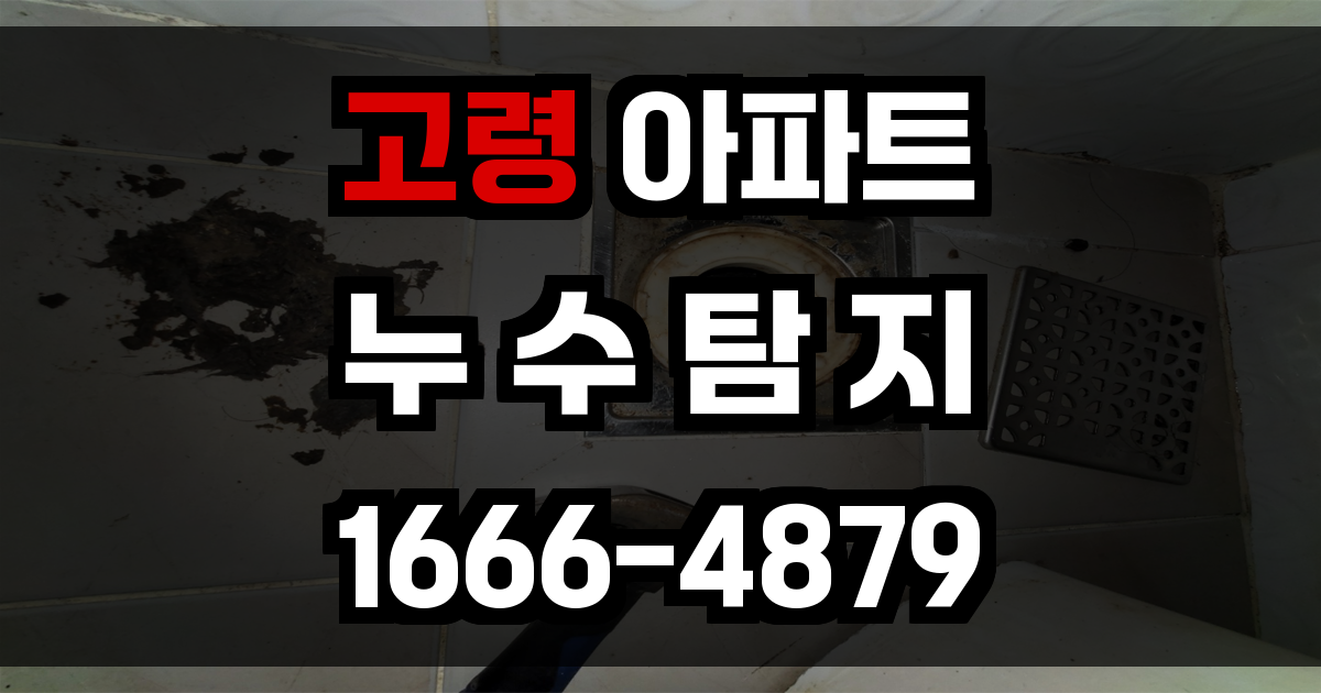 고령 아파트 누수탐지