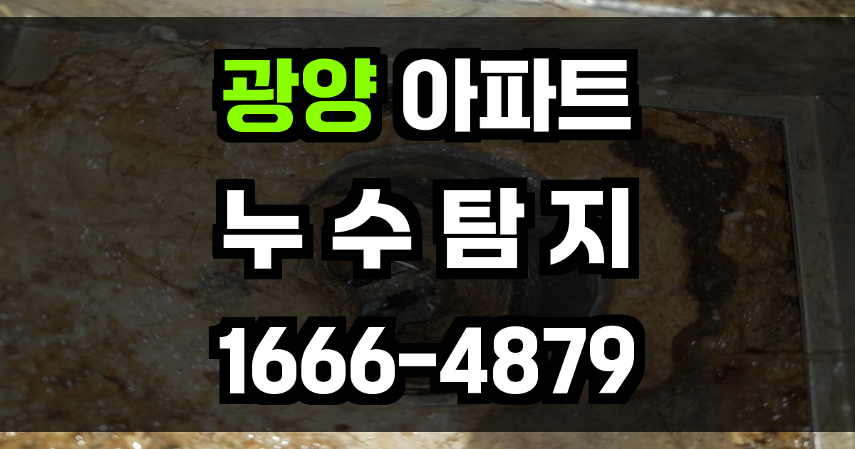 광양 아파트 누수탐지