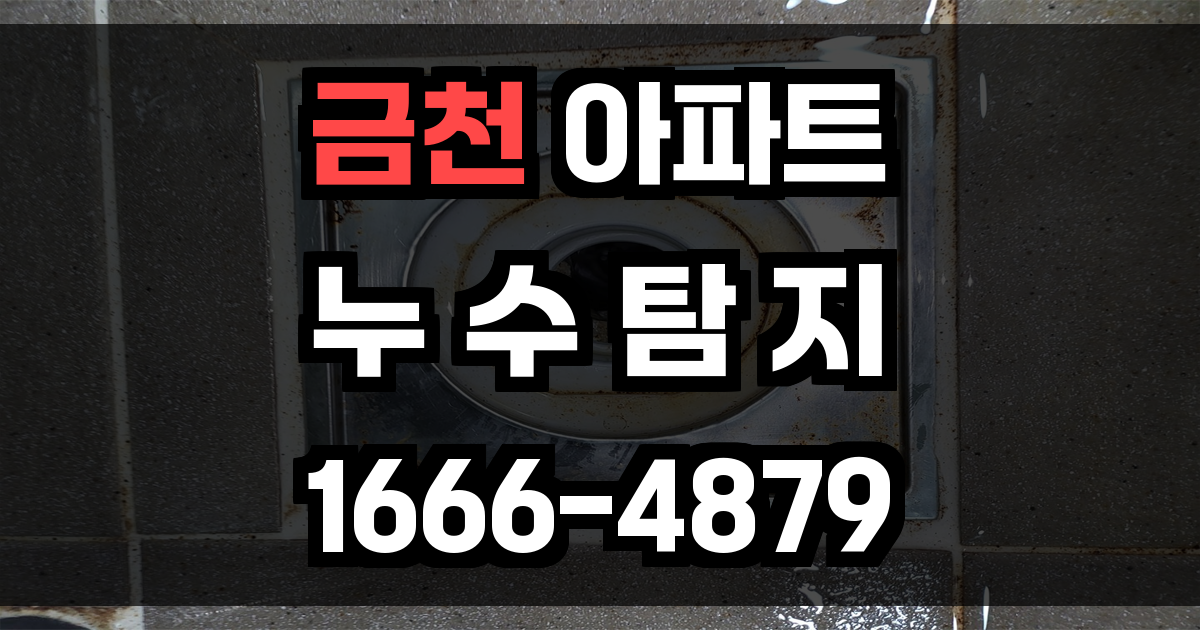 금천 아파트 누수탐지