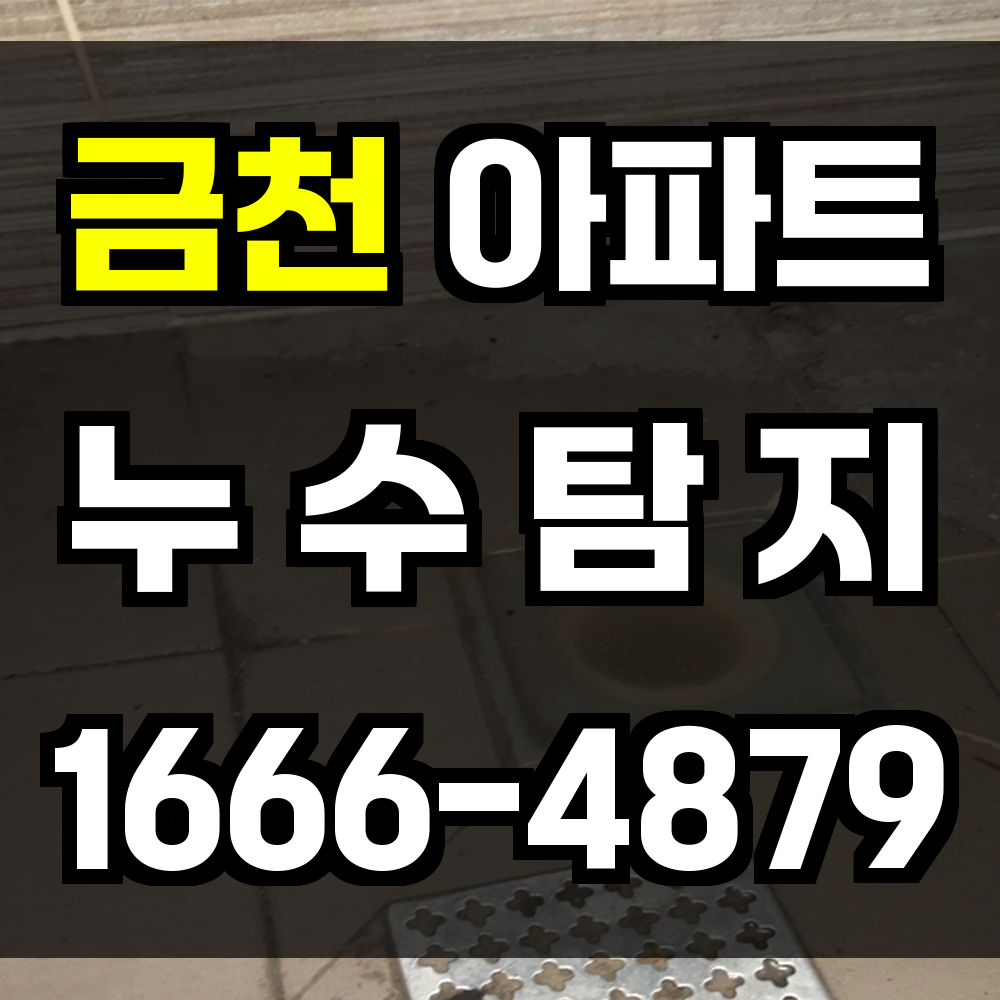 금천 아파트 누수탐지