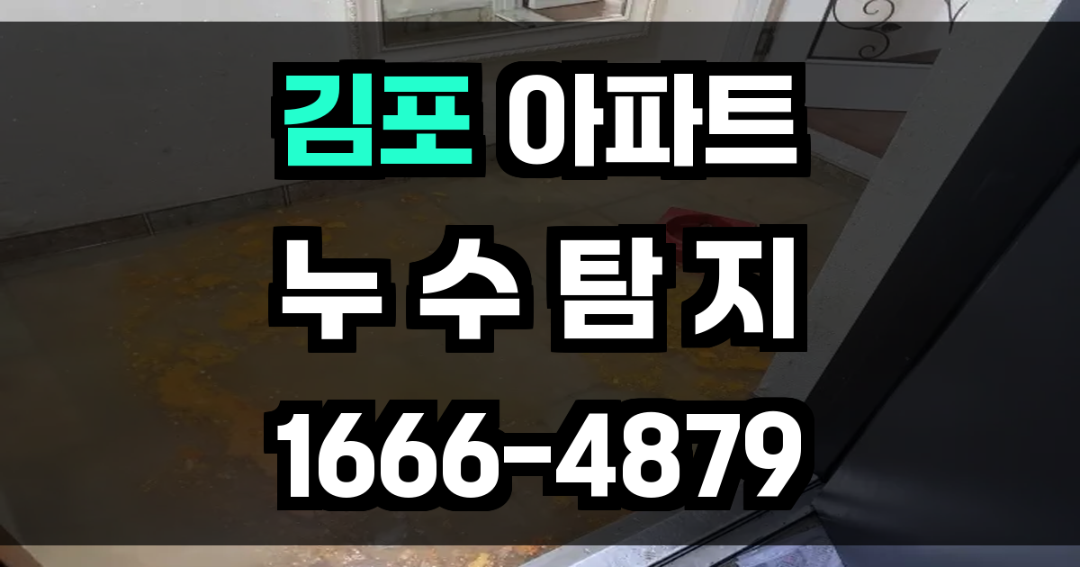 김포 아파트 누수탐지