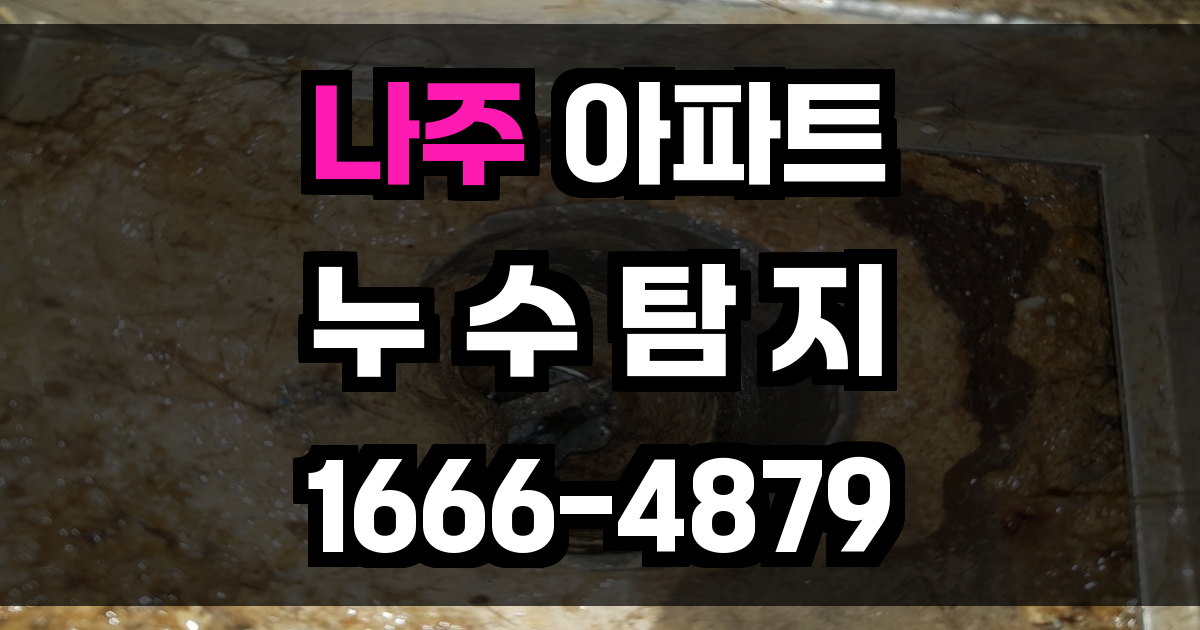 나주 아파트 누수탐지