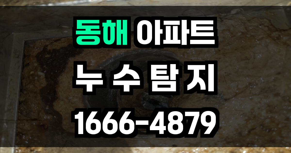 동해 아파트 누수탐지