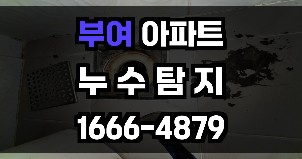 부여 아파트 누수탐지