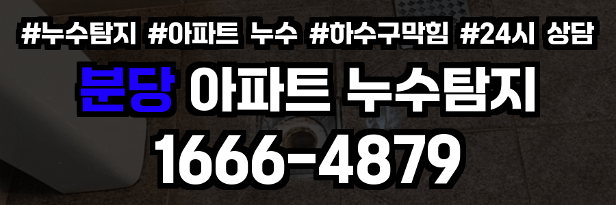 분당 아파트 누수탐지
