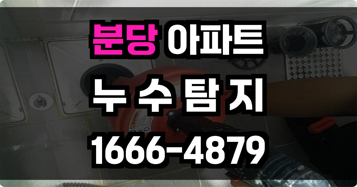 분당 아파트 누수탐지