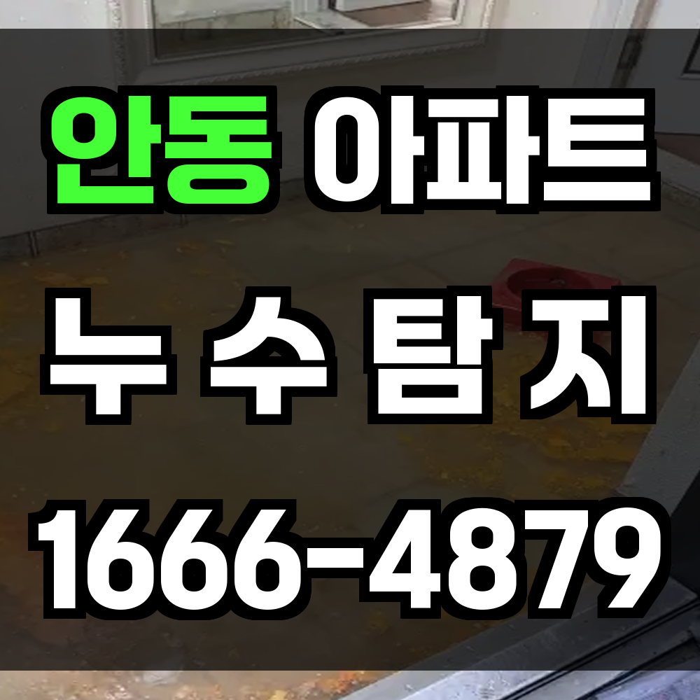 안동 아파트 누수탐지