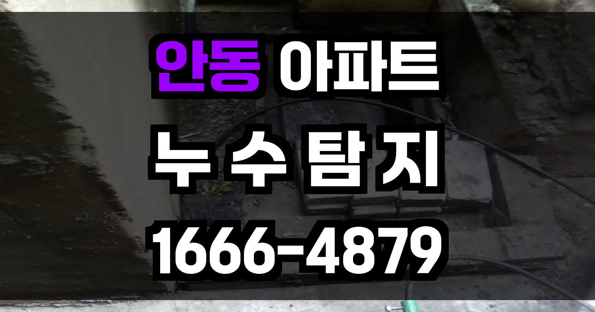 안동 아파트 누수탐지
