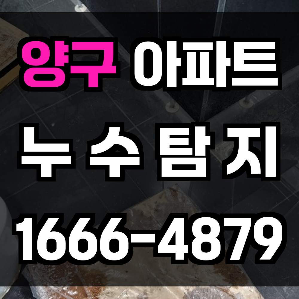양구 아파트 누수탐지