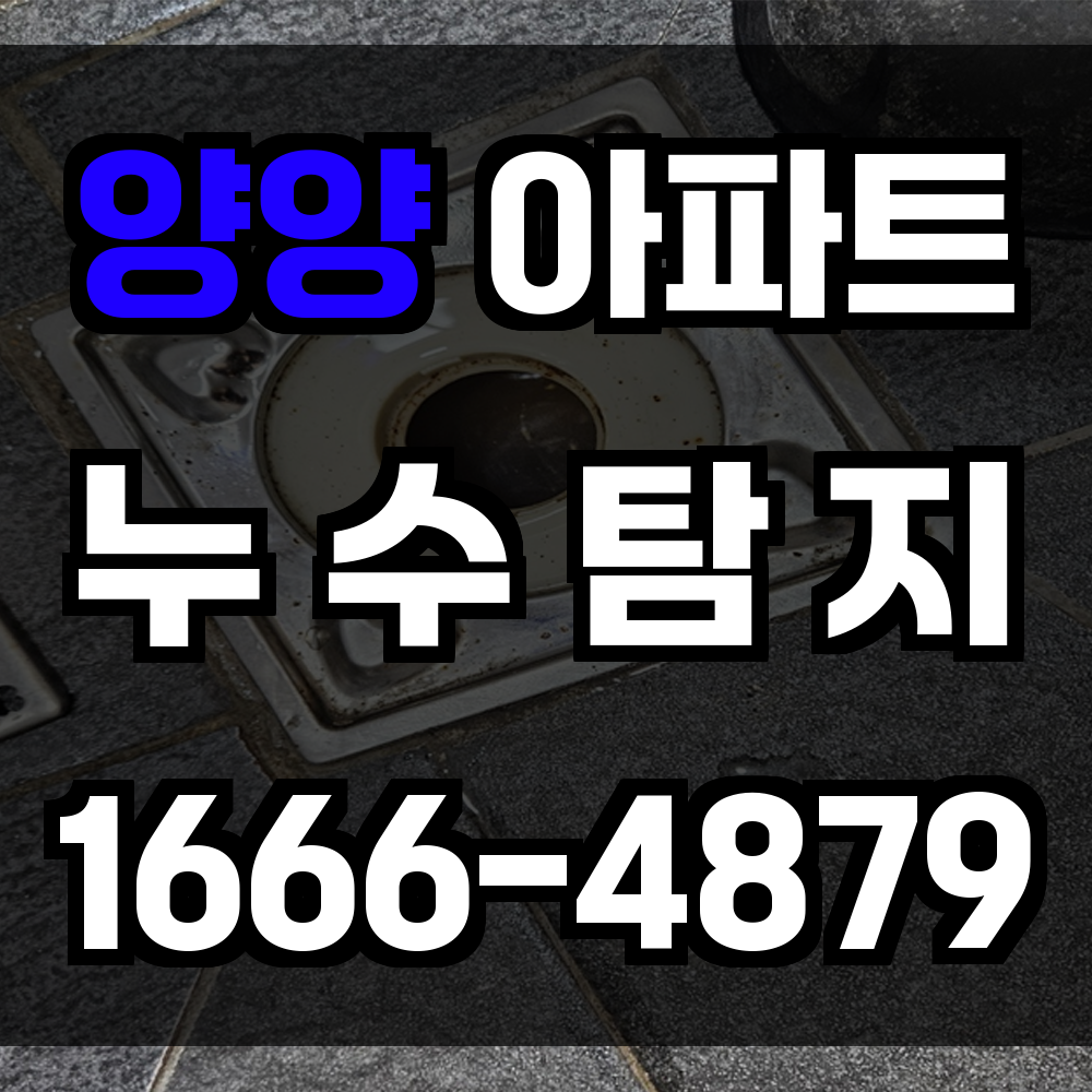 양양 아파트 누수탐지