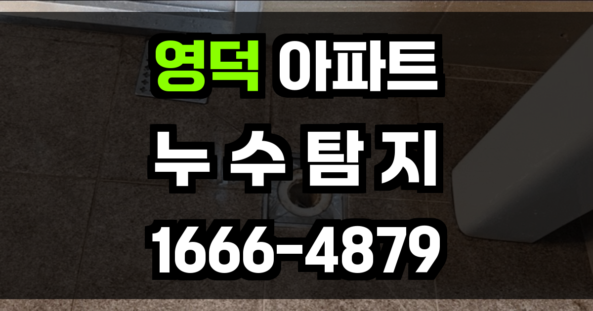 영덕 아파트 누수탐지